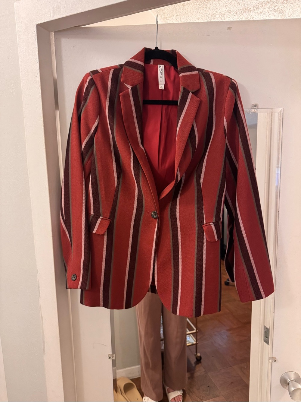 Striped Blazer Jacket - Womens